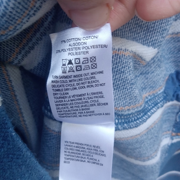 Lucky Brand Blue Striped El Verano Baja Hoodie V-Neck Men's XXL - Picture 10 of 11